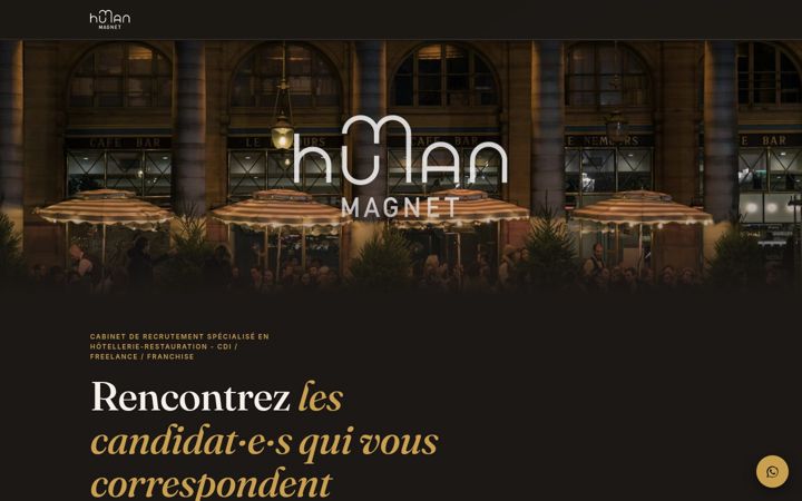 Screenshot of humanmagnet.fr