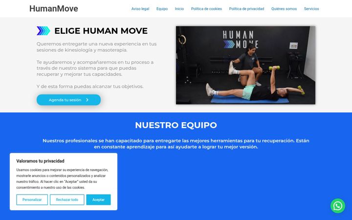 Screenshot of humanmove.cl