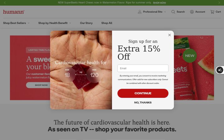 Screenshot of humann.com