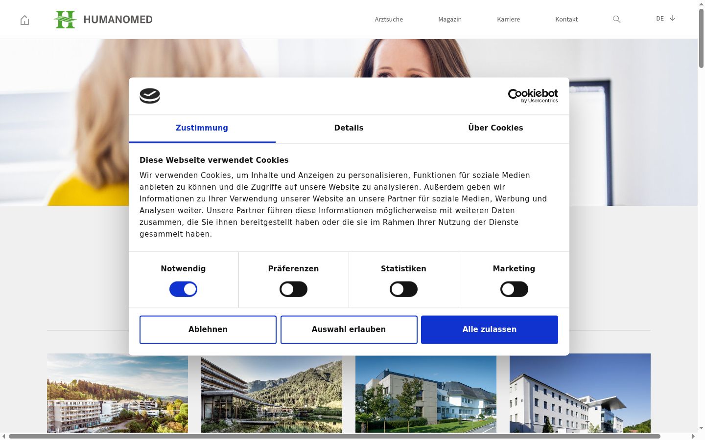 Zrzut ekranu banera zgody wyświetlanego przed jakąkolwiek interakcją