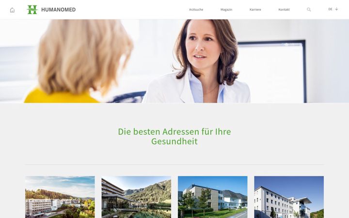 Screenshot of humanomed.at