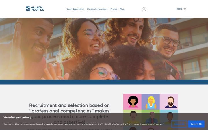 Screenshot of humanprofile.pt
