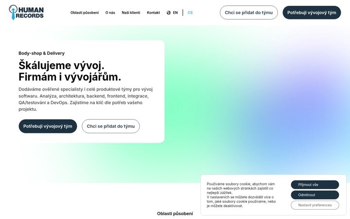 Screenshot of humanrecords.cz