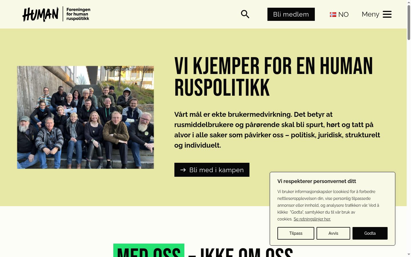 Screenshot van de toestemmingsbanner zoals getoond vóór enige interactie