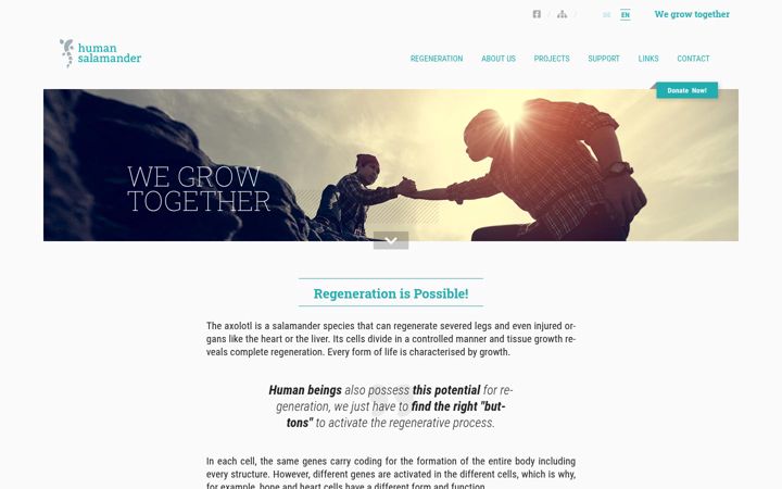 Screenshot of humansalamander.com
