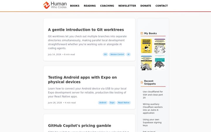 Captura de pantalla de humanwhocodes.com