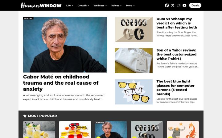 Screenshot of humanwindow.com