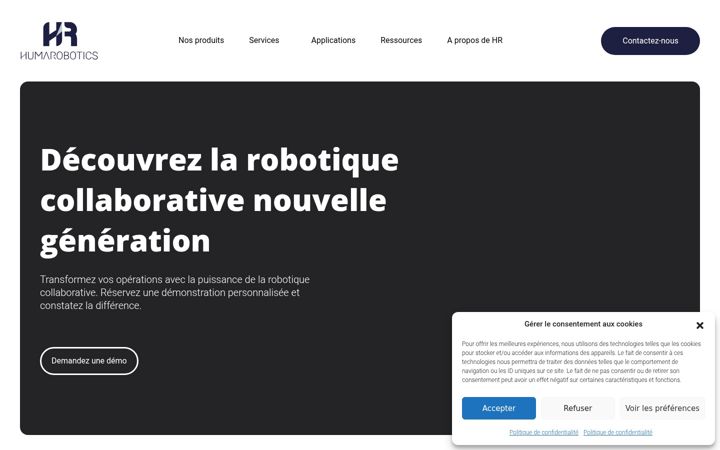 Screenshot of humarobotics.com