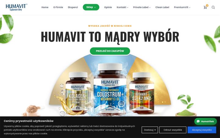 Screenshot of humavit.pl
