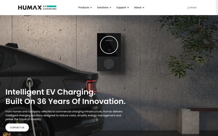 Screenshot of humaxcharging.com