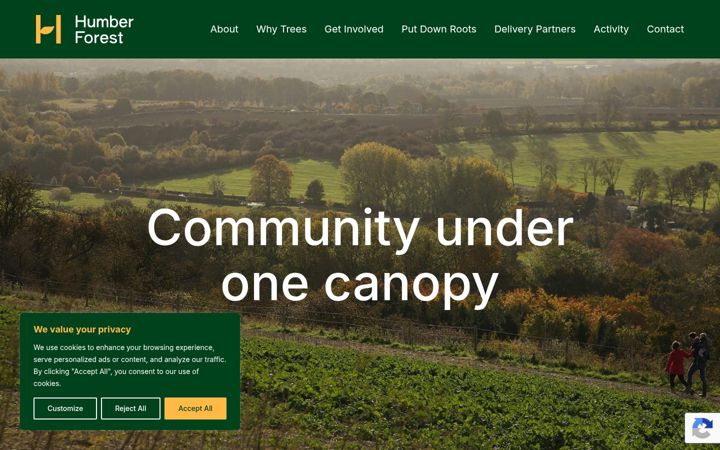 Screenshot of humberforest.org