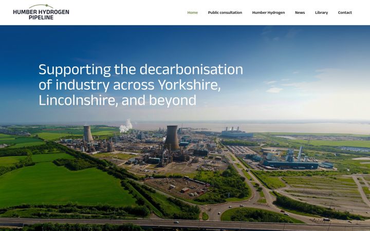 Screenshot of humberhydrogenpipeline.com