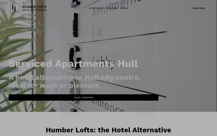 Screenshot of humberlofts.com