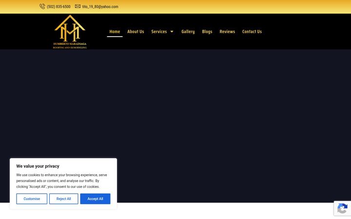 Screenshot of humbertomaradiaga.com