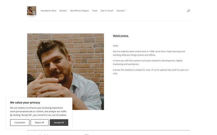 Screenshot of humbertosilva.com