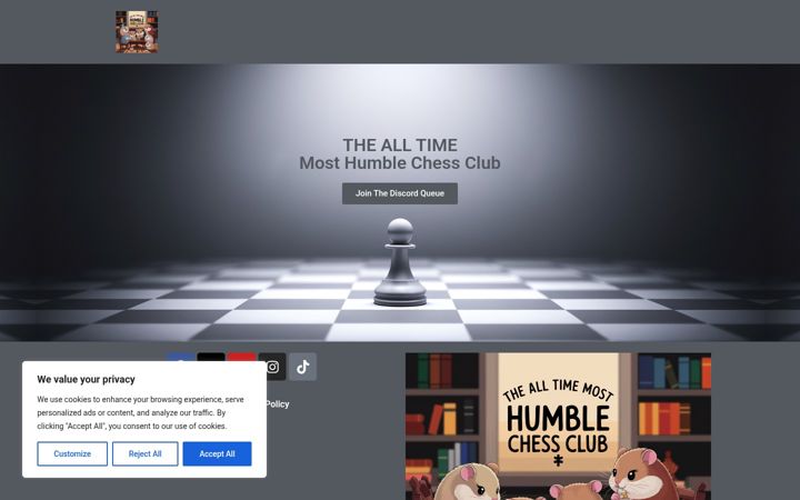 Screenshot of humblechess.com