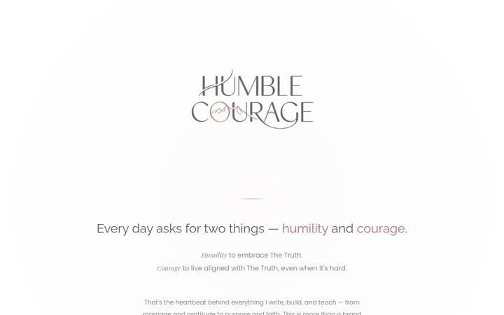 Screenshot of humblecourage.com