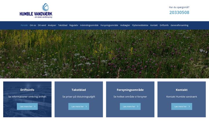 Screenshot of humblevand.dk