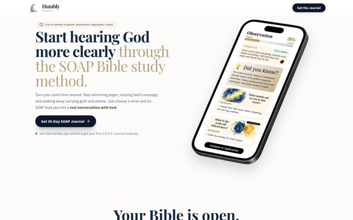 Screenshot of humblyapp.com