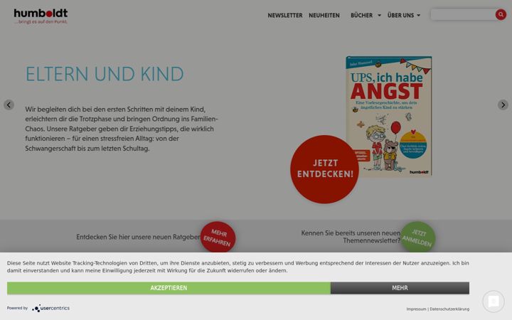 Screenshot of humboldt.de