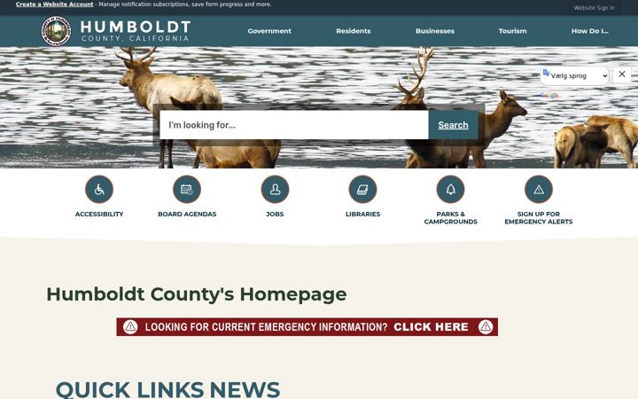 Screenshot of humboldtgov.org