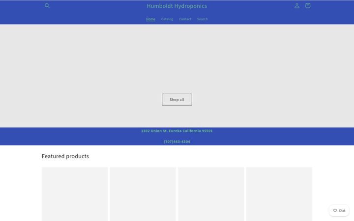 Screenshot of humboldthydroponics.com