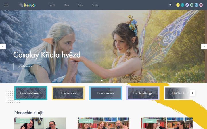 Screenshot of humbook.cz