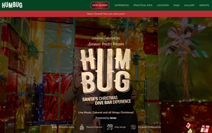 Screenshot of humbugchristmas.co.uk