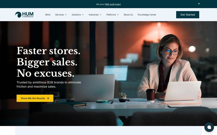 Screenshot of humcommerce.com