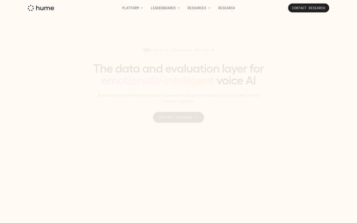 Screenshot of hume.ai