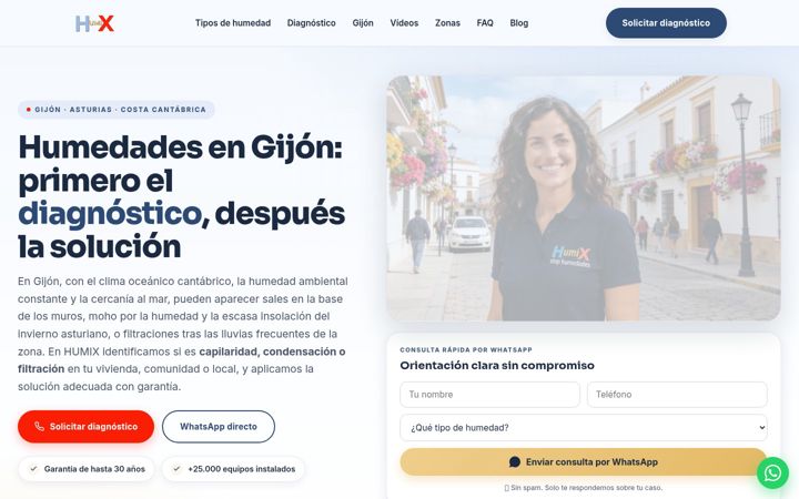 Screenshot of humedadesengijon.es