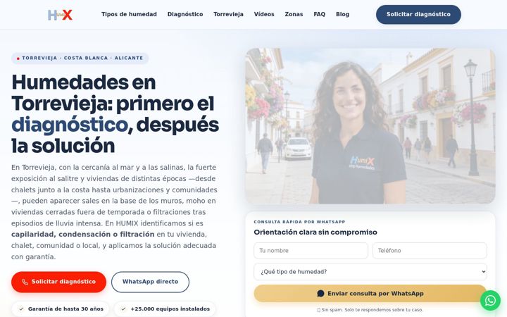 Screenshot of humedadesentorrevieja.es