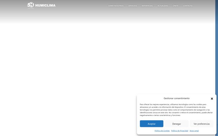 Screenshot of humiclima.com