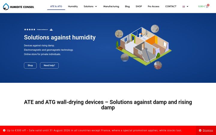 Screenshot of humidite-conseil.com