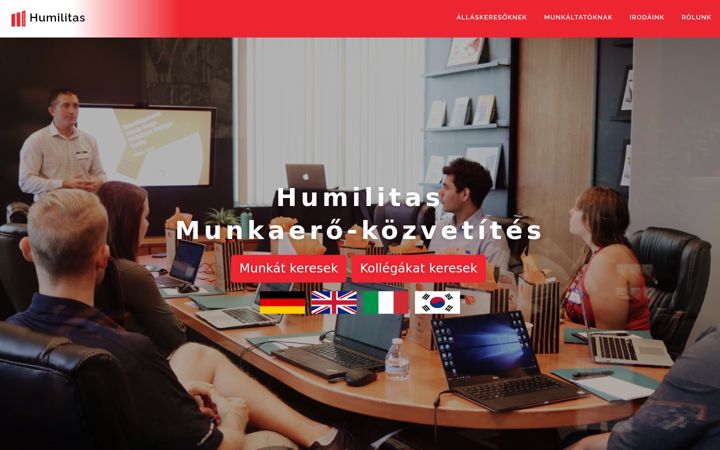 Screenshot of humilitas.hu