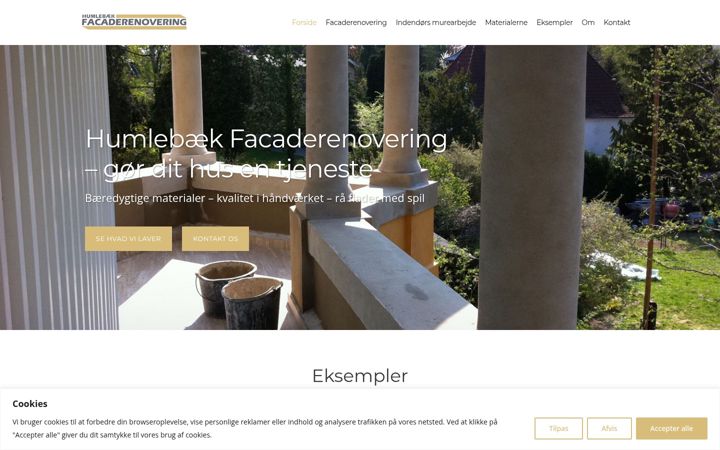 Screenshot of humlebaek-facaderenovering.dk