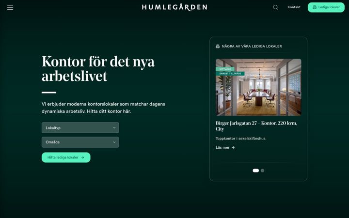 Zrzut ekranu humlegarden.se