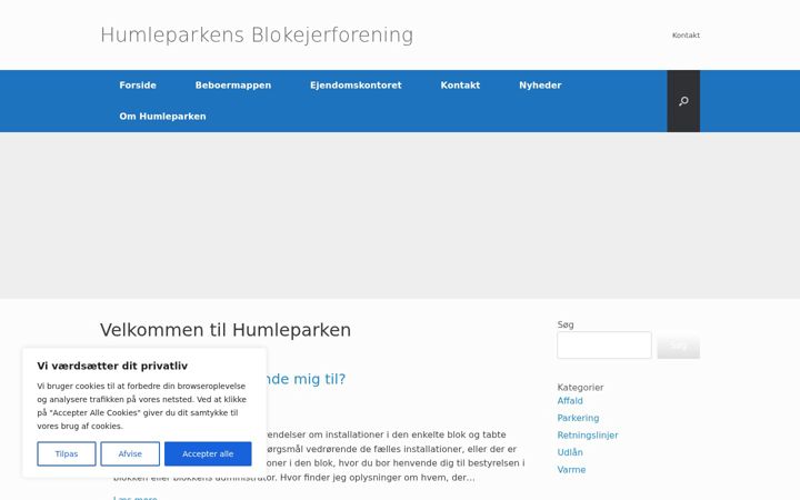 Screenshot of humleparken.dk