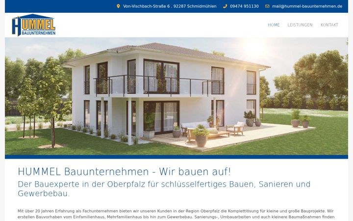 Screenshot of hummel-bauunternehmen.de