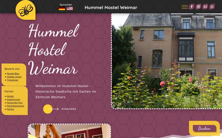 Screenshot of hummel-hostel.de