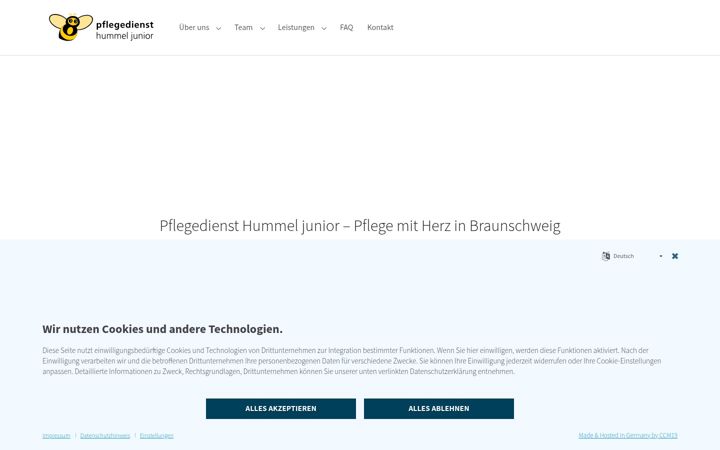 Screenshot of hummel-junior.de