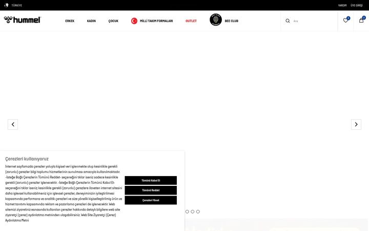 Screenshot of hummel.com.tr
