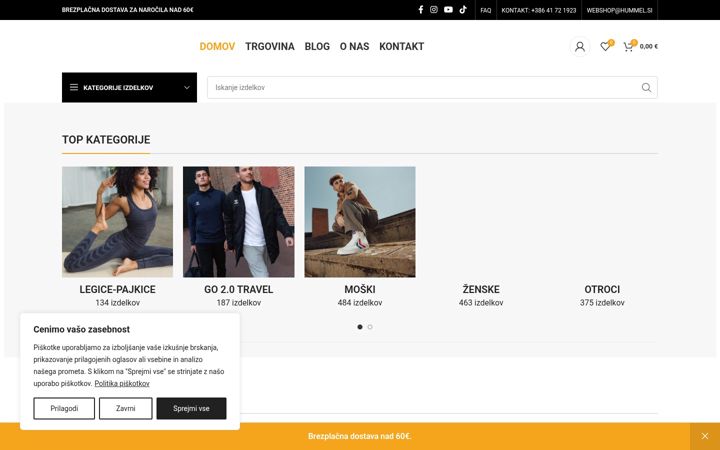 Screenshot of hummel.si