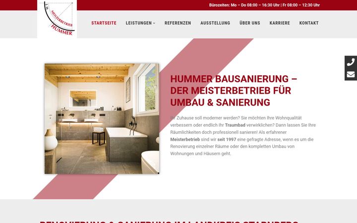 Screenshot of hummer-bausanierung.de