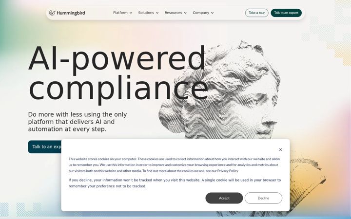 Екранна снимка на hummingbird.co