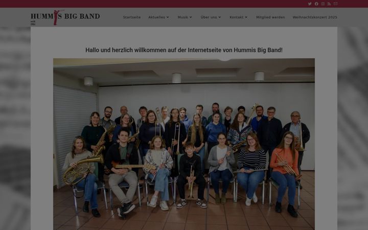 Screenshot of hummisbigband.de