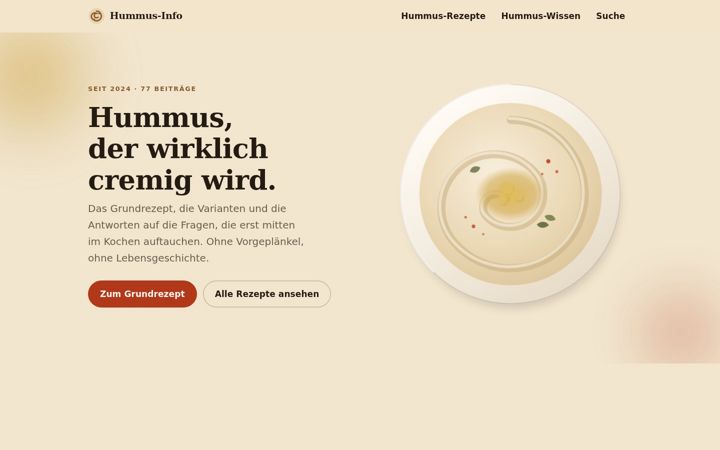 Screenshot of hummus-info.de