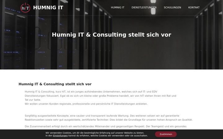 Screenshot of humnig-it.at