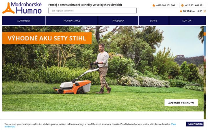 Screenshot of humno.cz