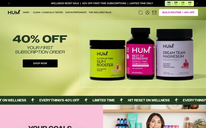 Screenshot of humnutrition.de